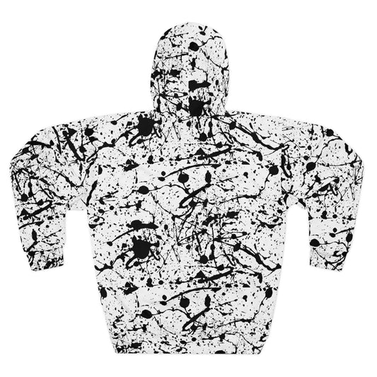 Abstract Splatter Art Unisex Pullover Hoodie, Trendy Casual Wear, Street Style, Unique Gift, Art Lover's Apparel